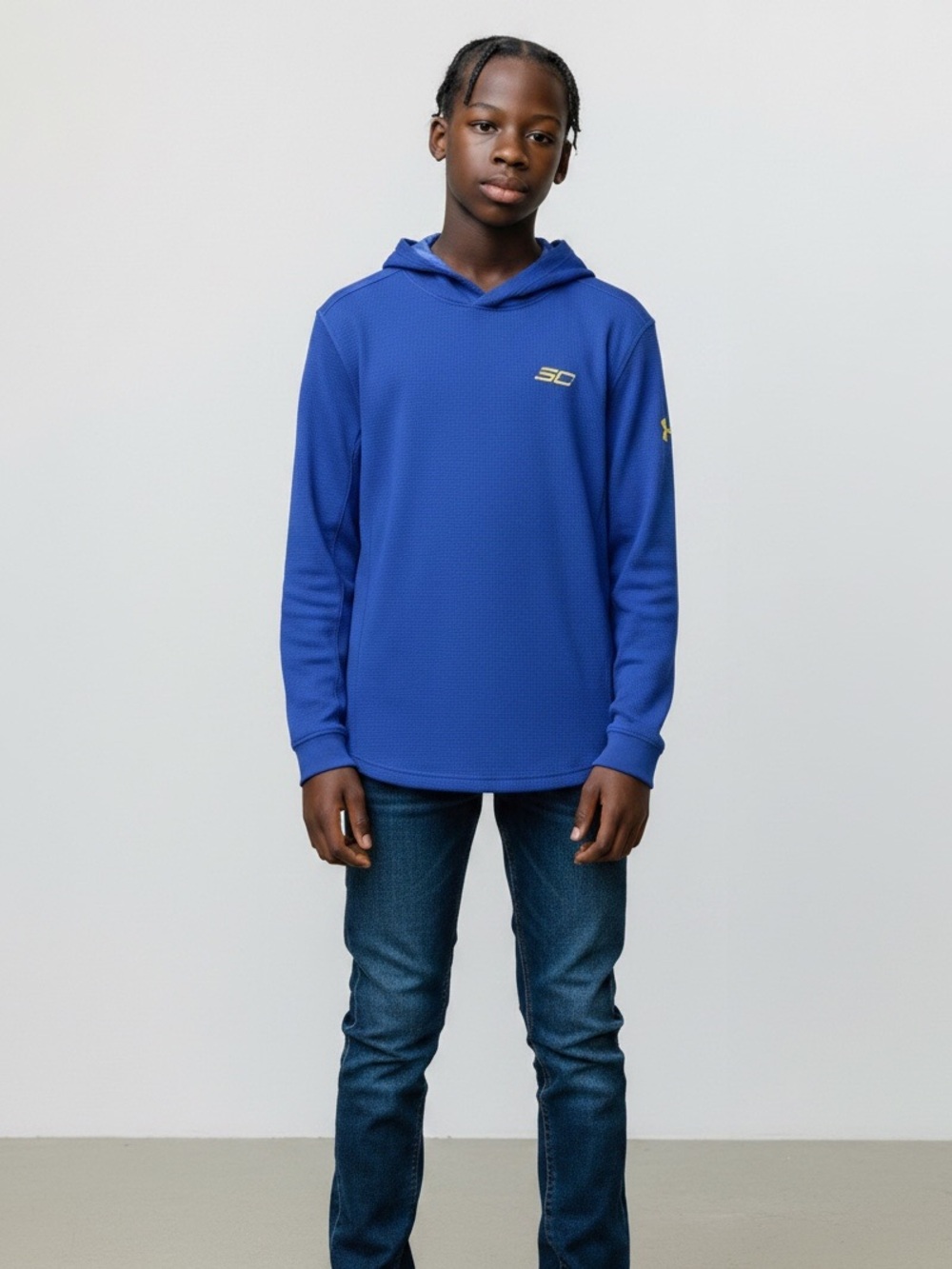 Big Boys under armour waffle hoodie in size YXL